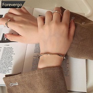FOREVERGO Retro Open Bracelet Creative Wave Bracelet Mobius Geometric Accessories Adjustable Wristba