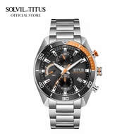 Solvil et Titus Modernist Chronograph Quartz in Black Dial and Stainless Steel Bracelet Men Watch W06-03331-003