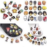Cartoon Attack on Titan Jibitz Crocs One Piece Jibbits Charm Luffy Anime Jibits Crocks for Men Shoes Accessories Shoe Charms Pins Decoration