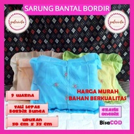 Sarung Bantal Tidur Rumbai Polos Bordir / Urung Bantal Guling Kapuk