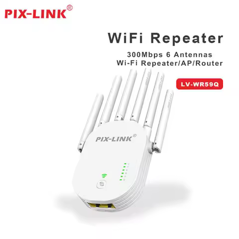 PIX-LINK WR59Q Mini Wifi Repeater Wi-Fi Range Extender Router with Ethernet Port Home Signal Booster