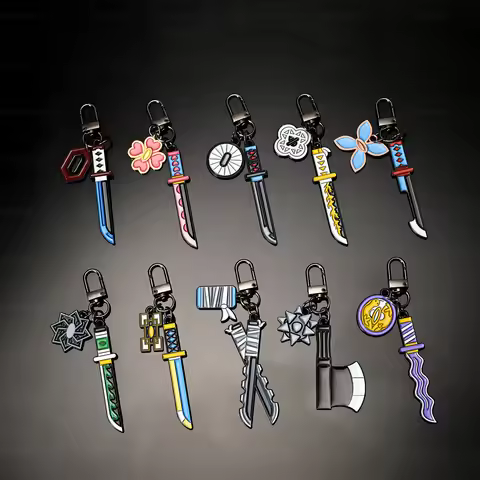 Demon Slayer Kanroji Mitsuri Tokitou Muichirou Iguro Obanai High Value Creative Metal Keychain Boy B