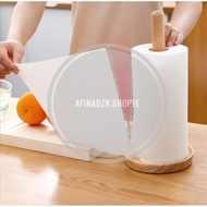 Tempat Letak Bekas Tisu Dapur Tisu Gulung Vertical Wooden Suction Tissue Paper Towel Holder