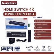 GainTech AV CVBS Splitter 4 / 8 Port (1 In 4 / 8 Out) Audio Video RCA Splitter 4K