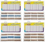 100 Values Resistor Kit from 1 Ohm to 1M Ohm 1/4W 1/2W 1% Metal Film Resistors Assortment and 1/4 1/