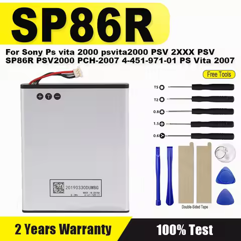 100% New PSV2000 SP86R 2210mAh New Battery For Sony PS Vita Vita2000 V 2xxx 2000 Pch-2007 4-451-971-