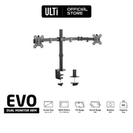 ULTi Evo Dual LCD Monitor Desk Mount Stand Heavy Duty Fully Adjustable fits 2 / Two Screens up to 32