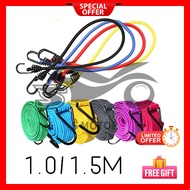 1M 1.5M TALI DELIVERY BOX LUGGAGE BEG CARGO ROPE HOOK STRAP TIE  MOTOR MOTORCYCLE BICYCLE MOTORBIKE Elastic Rubber Belt