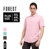 Forest Plus Size Cotton Woven Casual Plain Men Shirt | Plus Size Baju Kemeja Lelaki Saiz Besar - PL6