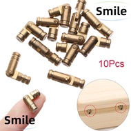 SMILE 10Pcs Barrel Hinge Mini Practical Connector Soft Close Concealed Pure Copper Furniture Hardware