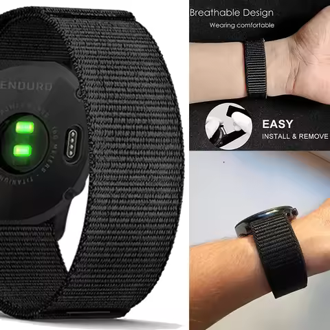 22 26mm QuickFit Nylon Loop Strap For Garmin Tactix 8 AMOLED 7 Pro Delta Bravo Band Fenix 8 E 7X 6 P