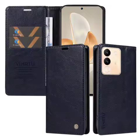 Magnetic Leather Wallet Flip Case For VIVO Y39 Y38 Y36 Y35 Y29 Y28 Y27 Y21 Y20 Y19S Y17S Y16 Y15 Y04