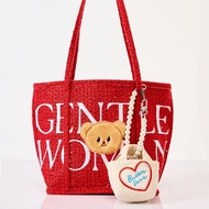 SX Gentlewoman Butter Bear Tote Bag Fashionable Versatile Exquisite Embroidery Handbag XS