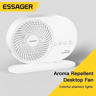 Essager Mosquito Repellent Desktop Fan 140° Rotating Fan 4000Mah Battery Life DC Brushless Motor 3-s