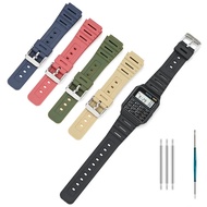 For Casio Watch CA-53W CA-61W FT-100W W-520U Watchband Resin Strap Convex Waterproof Bracelet Men Wr