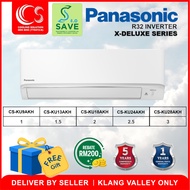 [SAVE 4.0] Panasonic Aircond X-Deluxe Inverter AIRCOND 5 STAR R32 Single-Split Type CS-KU9AKH 1HP /CS-KU12AKH 1.5HP /CS-KU18AKH 2HP /CS-KU24AKH 2.5HP / CS-KU28AKH 3HP Air Conditioner nanoe X + Eco + Ai" Deliver by Seller (Klang Valley area only)