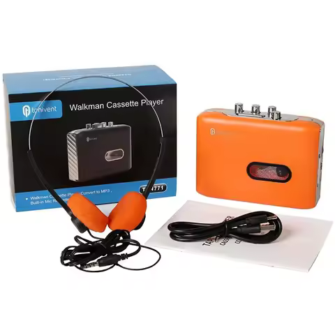 ortable Cassette Player Cassette Recorder Built in Mic USB C Cassette Tape to MP3 Converter Cassette