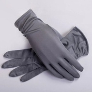 100% Natural Mulberry Silk Gloves Summer Female Ultra Thin Breathable Sleep Moisturizing Sunscreen Anti-UV Driving Mittens M51 Gloves