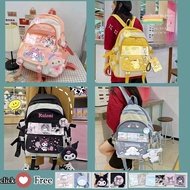 Sanrio Hello Kitty My Melody Kuromi Cinnamoroll School Bag Student Children Girls School Bag School 