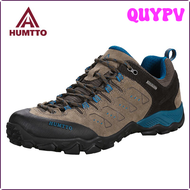 QUYPV HUMTTO รองเท้าปีนเขาผู้ชาย,รองเท้าผ้าใบกลางแจ้งกันลื่นสำหรับผู้ชายรองเท้ากีฬาหนังไต่เขาเดินป่าฤดูหนาว19066A APITV
