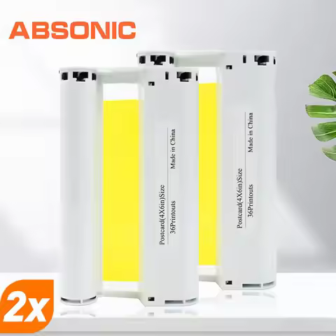 Absonic 2 Pieces Color Selphy Ink Cartridge Compatible for Canon Selphy CP1500 CP1300 CP1200 CP910 C