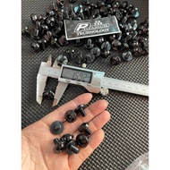 (Black PVD Titanium) Black Titanium Screw 6li10 Umbrella, M6x10, 6li10mm Titanium GR5