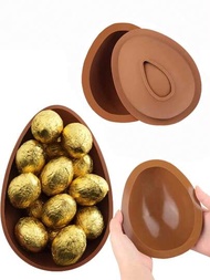 1入組半球形矽膠模具，復活節巧克力蛋模具，派對裝飾，DIY烘焙工具，用於製作巧克力彈