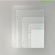 MOCHO Notebook Divider Notebook Accessories 2Pcs Board Page A5 A6 A7 B5 A4 Transparent Inner Paper Planner Separator