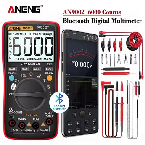 ANENG AN9002 6000 Counts Tester Digital Multimeter AC/DC Current Voltage Professional Bluetooth Auto