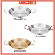 [Chiwanji] Korean Ramen Noodle Pot Cooking Pot Multipurpose Double Handle Kitchen Cookware Pot Kimchi Soup Pot for Kitchen