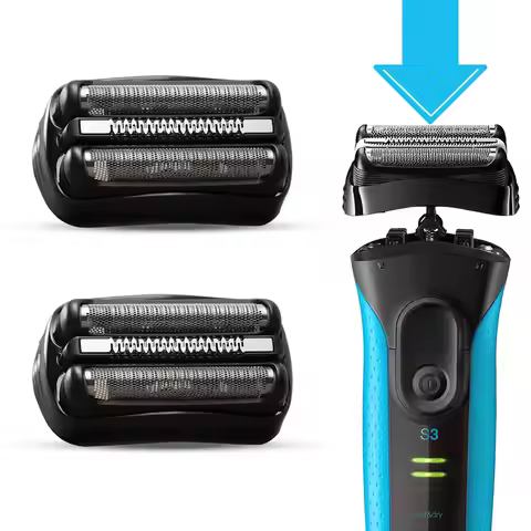 21B Electric Shaver Replacement Head Compatible with Braun Series 3 Shavers - 301S 310S 320S 330S 34
