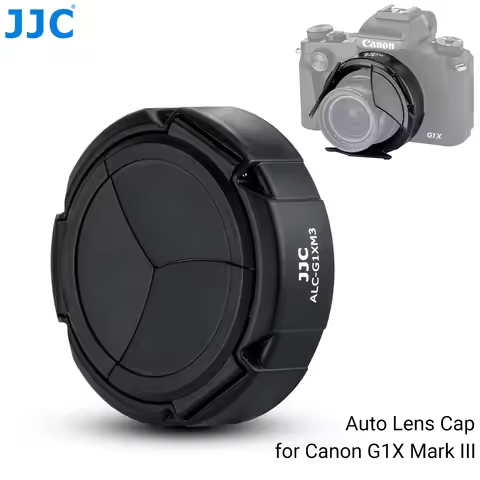 JJC Auto Lens Cap for Canon PowerShot G1X Mark III Camera Portable Camera Cover G1X M3 G1XM3 Automat