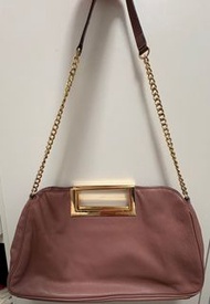 Michael Kors裸粉色真皮链条腋下单肩包晚宴包/斜挎包