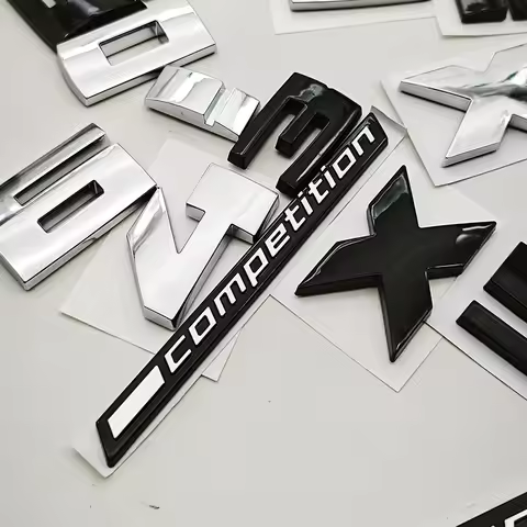3D ABS Car Sticker M Series Competition Numbers Rear Trunk Emblem Decals For BMW M1 M2 M3 M4 M5 M6 X