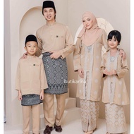 {NUDE BROWN / COKLAT CAIR} BAJU RAYA 2024 SEDONDON SET 1 FAMILY IBU AYAH ANAK KEBARUNG KEBAYA SONGKET BUNGA SET KELUARGA