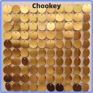 RODAROLA Sequin Panel Wall Decor, PET Round Sequin Backdrop,  Silver Gold Glitter Photo Backdrop Wed