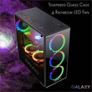 ITSONAS เคสคอมพิวเตอร์ ATX Case (NP) Galaxy Rainbow (Black)
