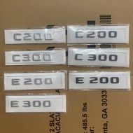 Black and Silver 3D Digit Sticker for Mercedes Benz E55 E63 E180 E200 E220 E230 E240 E250 Car Decora