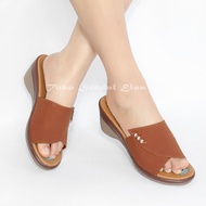 Sendal Kokop Wedges Wanita Terbaru Sandal Ibu Ibu Kekinian Sendal Slide Wanita Sandal Slop Flat Anti