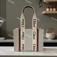 莉亞精品♡Chloe woody 中號 焦糖 九新美包