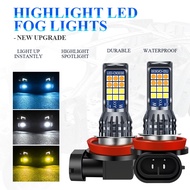 2pcs 24SMD Auto Car Fog Lights LED Bi-color Fog Light 9006/H4/H7/H11/H3 Strobe Multi-color Retrofit 