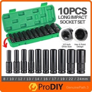VODELL Premium CR-V 10pcs Ratchet Box Socket Set Combination Socket Wrench Spanner Tools Set Soket A