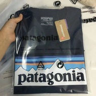 แผนที่ Patagonia คอกลมพิมพ์ลายจดหมายเสื้อยืดผ้าฝ้าย