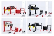 Gfans Model 1:64 Garage Repair toolsCar Lifting Mugen Js Racing Honda RWB A & B