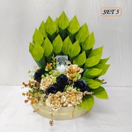 1 SET | GUBAHAN SIAP SIRIH JUNJUNG BEKAS CINCIN/ ARTIFICIAL BETEL LEAF WITH RING SET/ GUBAHAN HANTAR