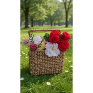 Picnic basket woven water hyacinth basket