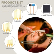 Tuning Forks Set 9Pcs 174/285/396/417/528/639/741/852/963Hz Tuning Fork Sound Healing Tool Set for H