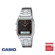 CASIO นาฬิกาข้อมือ CASIO รุ่น AQ-230A-1DHDF วัสดุสเตนเลสสตีล สีดำ