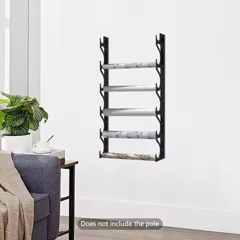 20kg Load Capacity Vinyl Roll Holder Galvanized Sheet 80 * 12cm Size 2.6kg Weight 6-Roll Capacity Wa