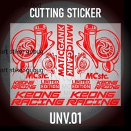 COD Cutting Sticker Keong Siput Racing Satu Set - Aksesoris Stiker Striping Motor Honda Scoopy 2010-